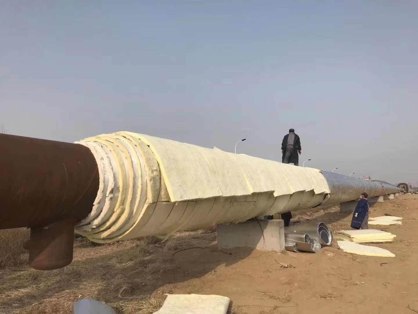 管道專用長(zhǎng)絲超細(xì)纖維毯施工